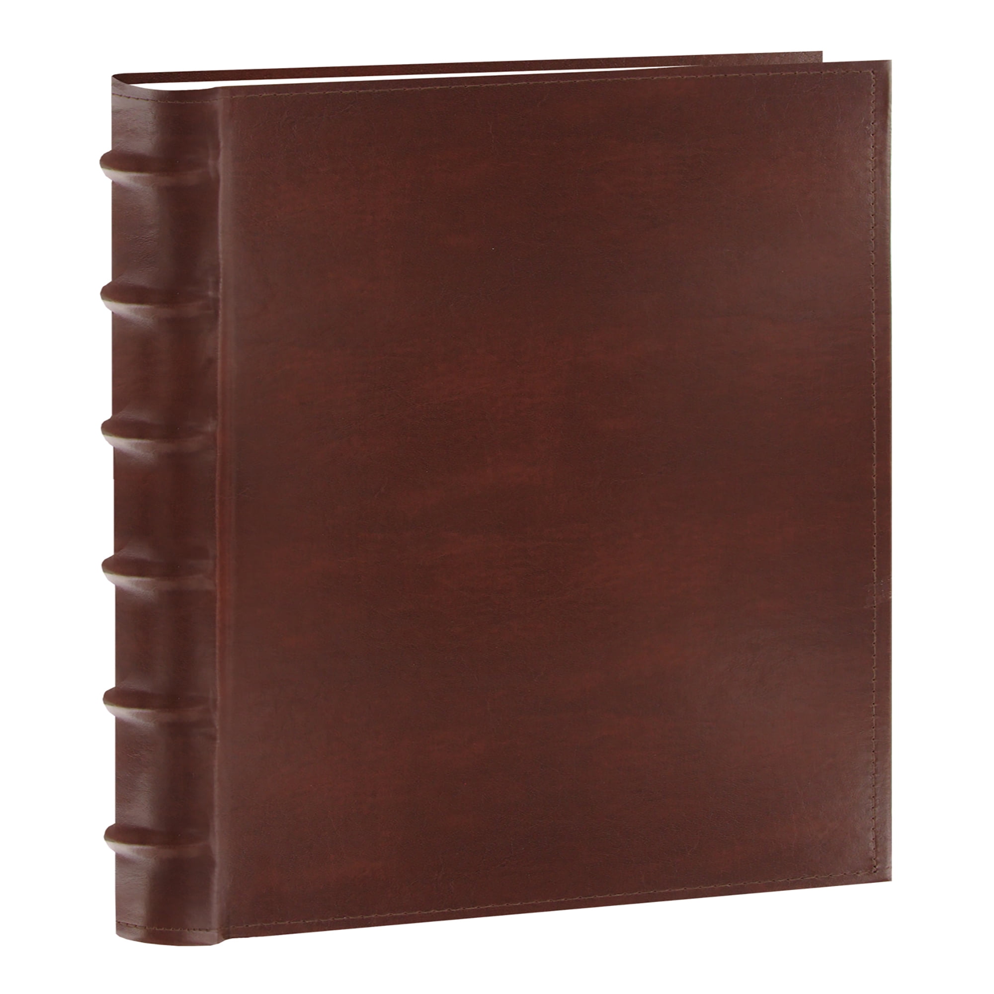 Brown Leather Large Capacity Photo Album with Memo Area