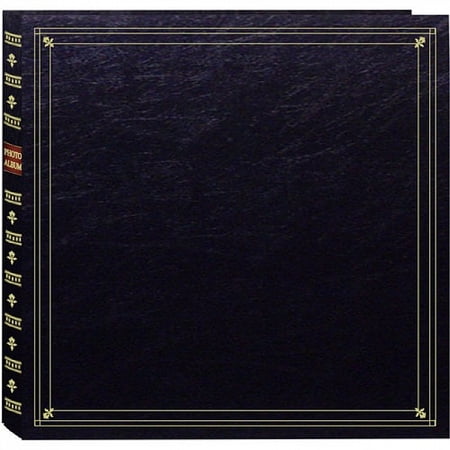 Pioneer Photo Albums Post-Bound Black Pocket Album for 5x7 and 8x10 Prints - 5x7