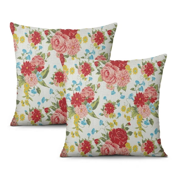 Pioneer Pillow Covers 16x16 Inch Linen Decorative Square Throw Pillow Covers for Home Sofa Bedroom Outdoor Indoor