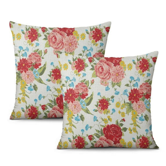 Pioneer Pillow Covers 20x20 Inch Linen Decorative Square Throw Pillow Covers for Home Sofa Bedroom Outdoor Indoor
