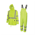 thumbnail image 1 of Pioneer 150D Oxford Poly/PVC Waterproof Rainsuit  - Color:  Hi-Viz Yellow/Green  - Size: 4XL, 1 of 6