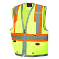 thumbnail image 1 of Pioneer 300D Oxford with Mesh Back Surveyor Vest  - Color:  Hi-Vis Yellow/Green  - Size: M, 1 of 8