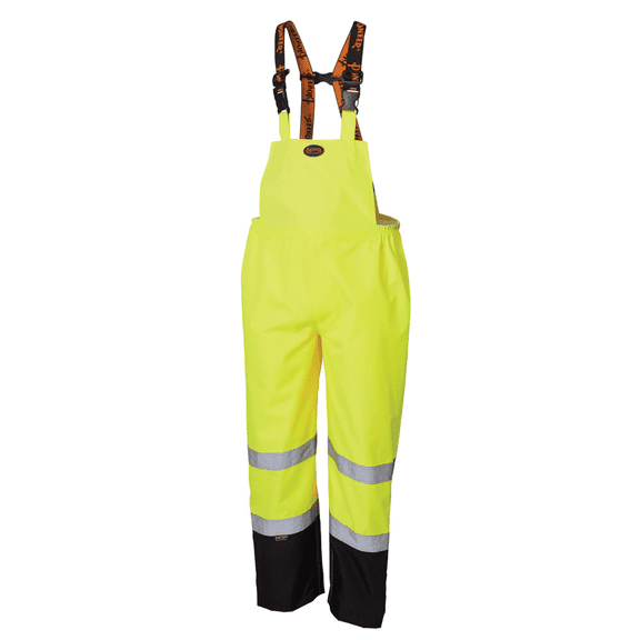 Pioneer 300D Ripstop Waterproof Safety Bib Pant - Color: Hi-Vis Yellow/Green - Size: 2XL