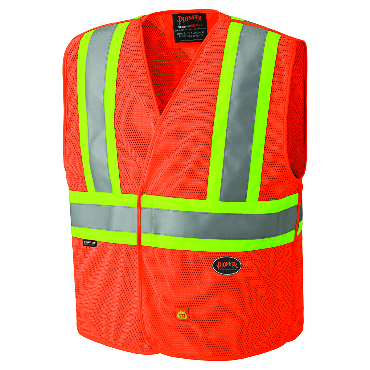 Pioneer Flame Resistant Hi-Viz Vest  - Color:  Hi-Viz Orange  - Size: L/XL