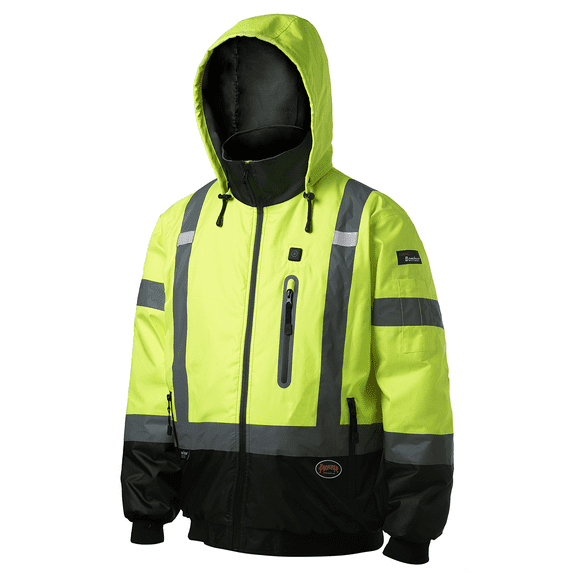 Pioneer Pioneer - Hi-Vis Heated Bomber Jacket - Yellow/Green - Size XL