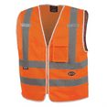 thumbnail image 1 of Pioneer Mesh 8-Pocket Safety Vest  - Color:  Hi-Vis Orange  - Size: 5XL, 1 of 2
