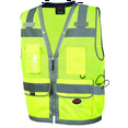 thumbnail image 1 of Pioneer Mesh Surveyor Vest with Padded Collar  - Color:  Hi-Vis Yellow/Green  - Size: L, 1 of 2