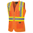 thumbnail image 1 of Pioneer Women's Custom Fit Hi-Vis Mesh Back Safety Vest  - Color:  Hi-Vis Orange  - Size: L, 1 of 2