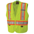 thumbnail image 1 of Pioneer Zip-Up Snap Break Away Safety Vest  - Color:  Hi-Vis Yellow/Green  - Size: S, 1 of 5