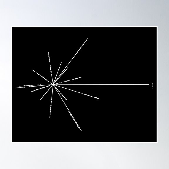 Pioneer Plaque Pulsar Map Poster Wall Art, Modern Wall Decor, 8x12 UNFRAMED
