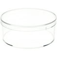 thumbnail image 1 of Pioneer Plastics 015C Clear Small Round Plastic Container, 3.3125" W x 1.3125" H, Pack of 2, 1 of 4