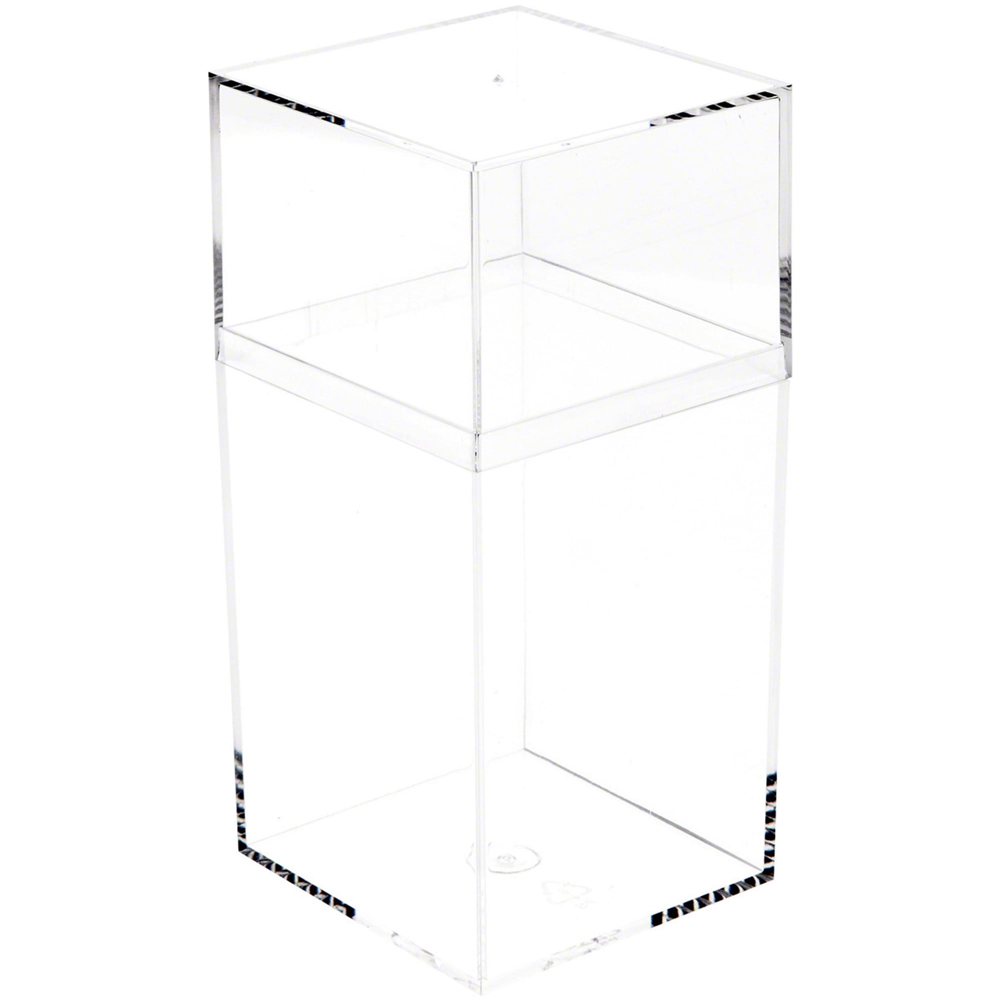 Pioneer Plastics 036C Clear Tall Rectangular Plastic Container, 2.75" W ...