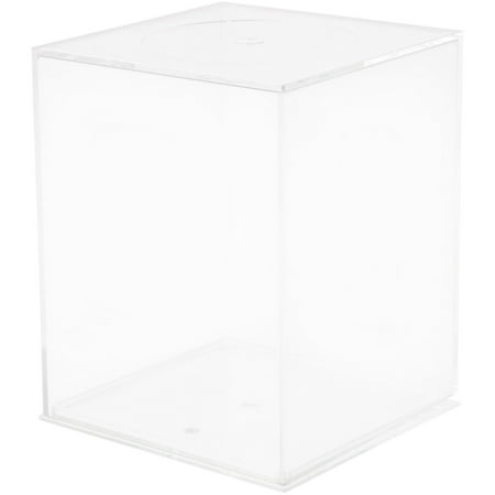 Pioneer Plastics 044C Clear Square Plastic Aquarium, 3.875" W x 3.875" D x 4.875" H, Pack of 2