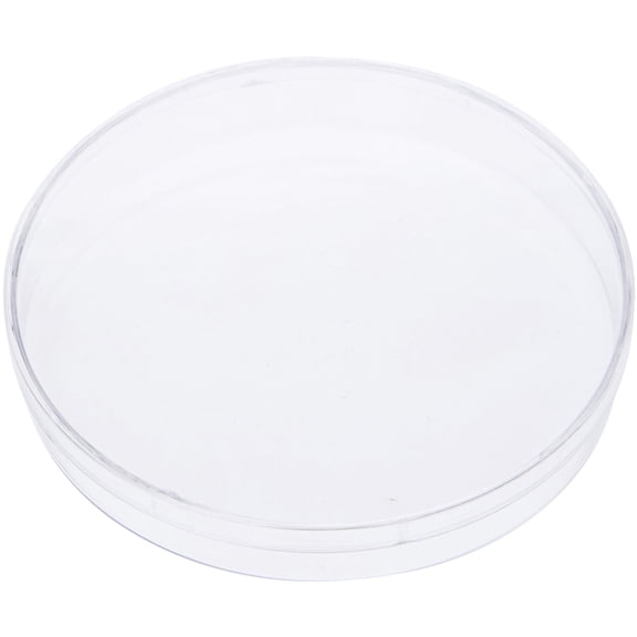 Pioneer Plastics 052C Clear Round Petri Dish Plastic Container, 4.3125" W x 0.625" H, Pack of 4