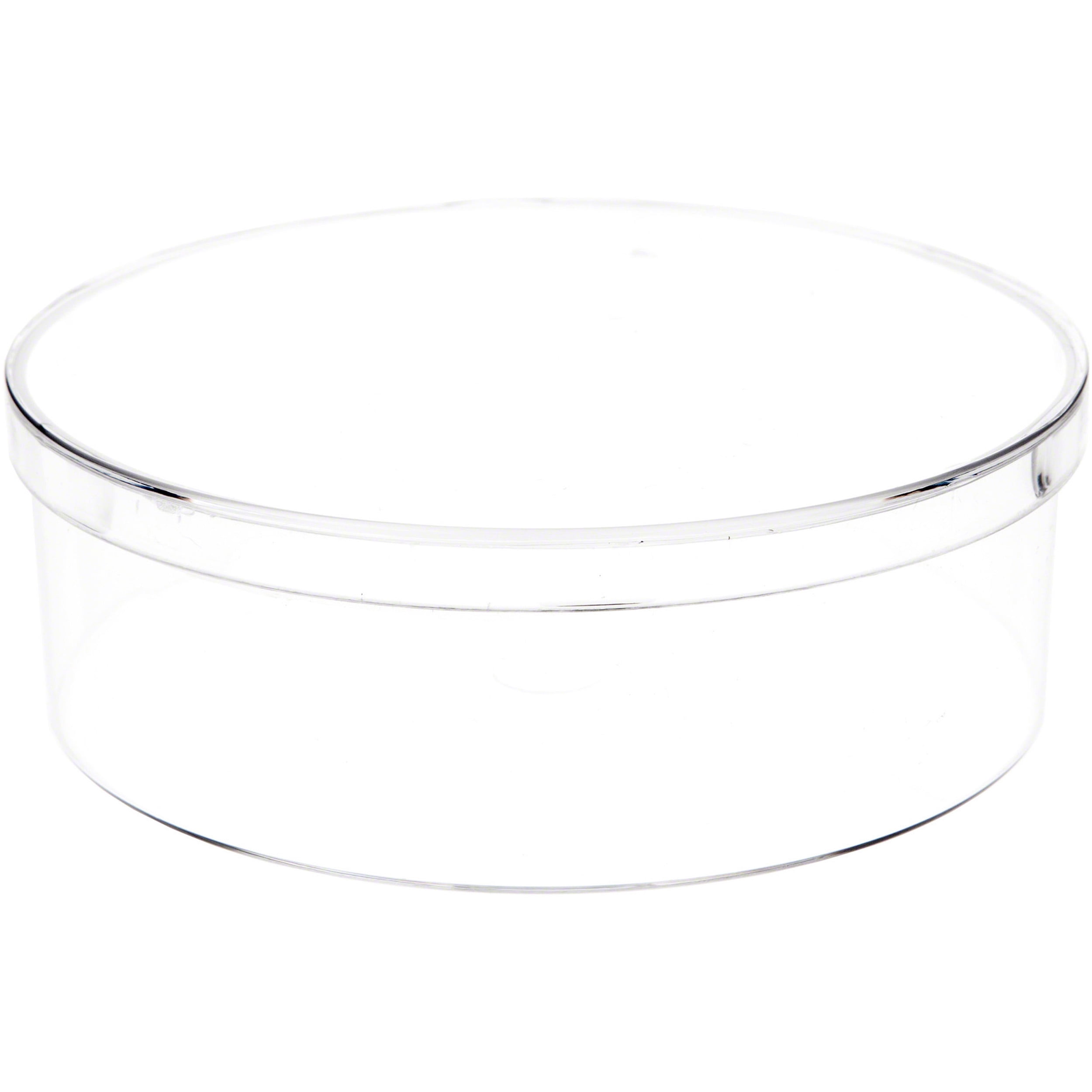 Clear round plastic sale containers