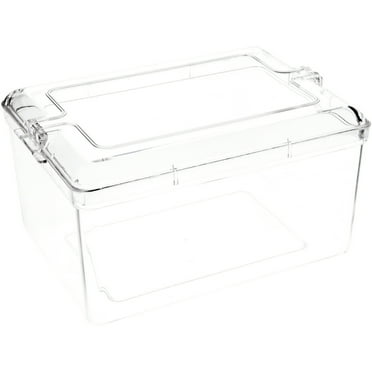 Pioneer Plastics 028C Clear Square Plastic Container, 3.75" W x 3.0625 ...