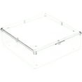 thumbnail image 1 of Pioneer Plastics 156C Clear Square Plastic Container, 4.3125" W x 4.3125" D x 1.375" H, Pack of 4, 1 of 2