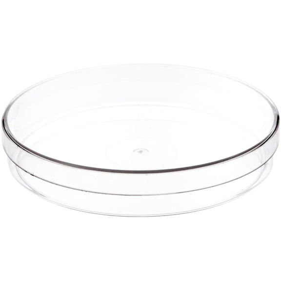 Pioneer Plastics 170C Clear Round Petri Dish Plastic Container, 6" W x 1" H