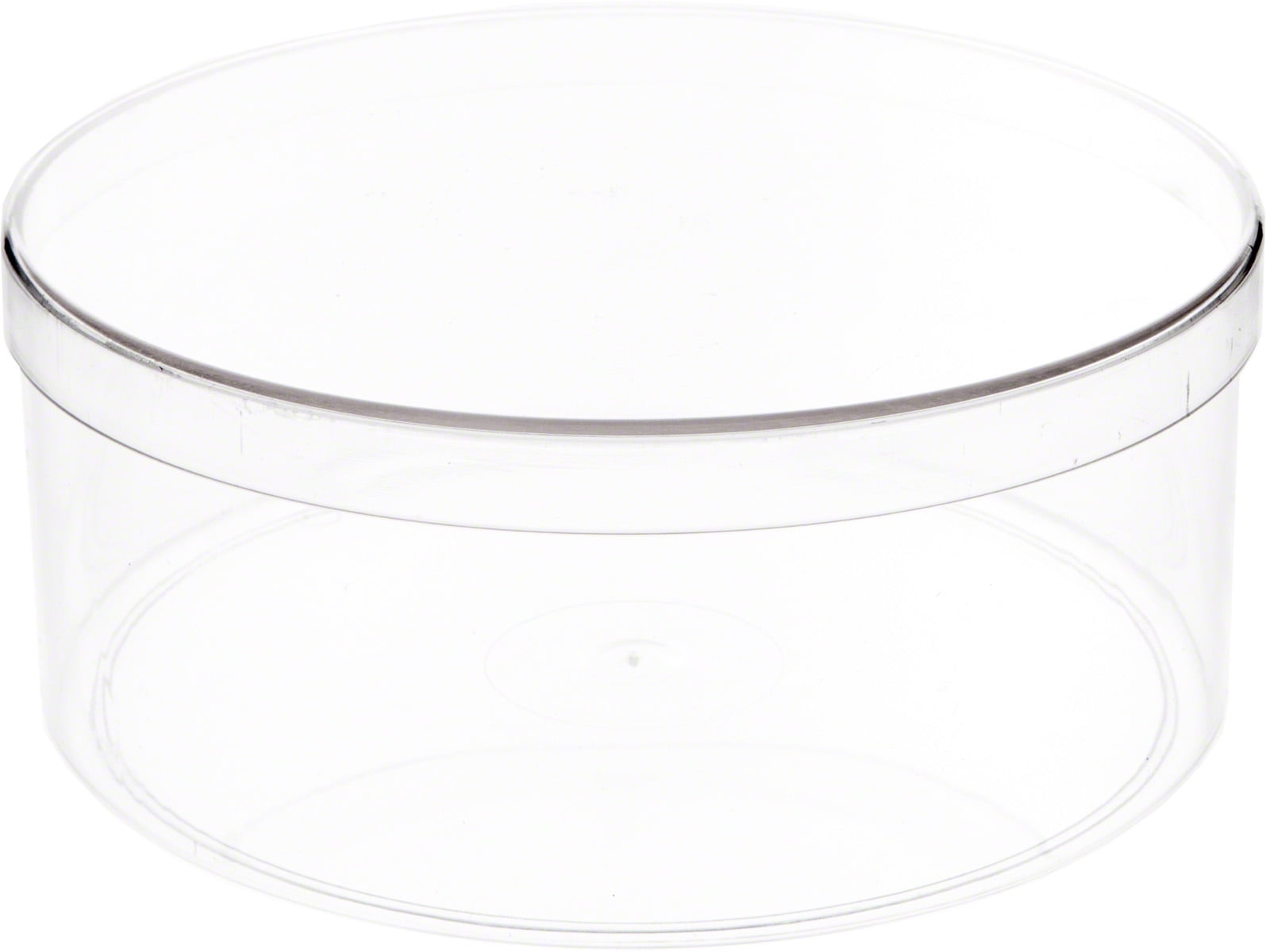 Round Clear Plastic Candy Container - 6″ x 2-1/2″ - 180C