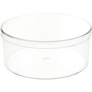 Pioneer Plastics 115C Clear Cylinder Plastic Container with Storage Lid ...