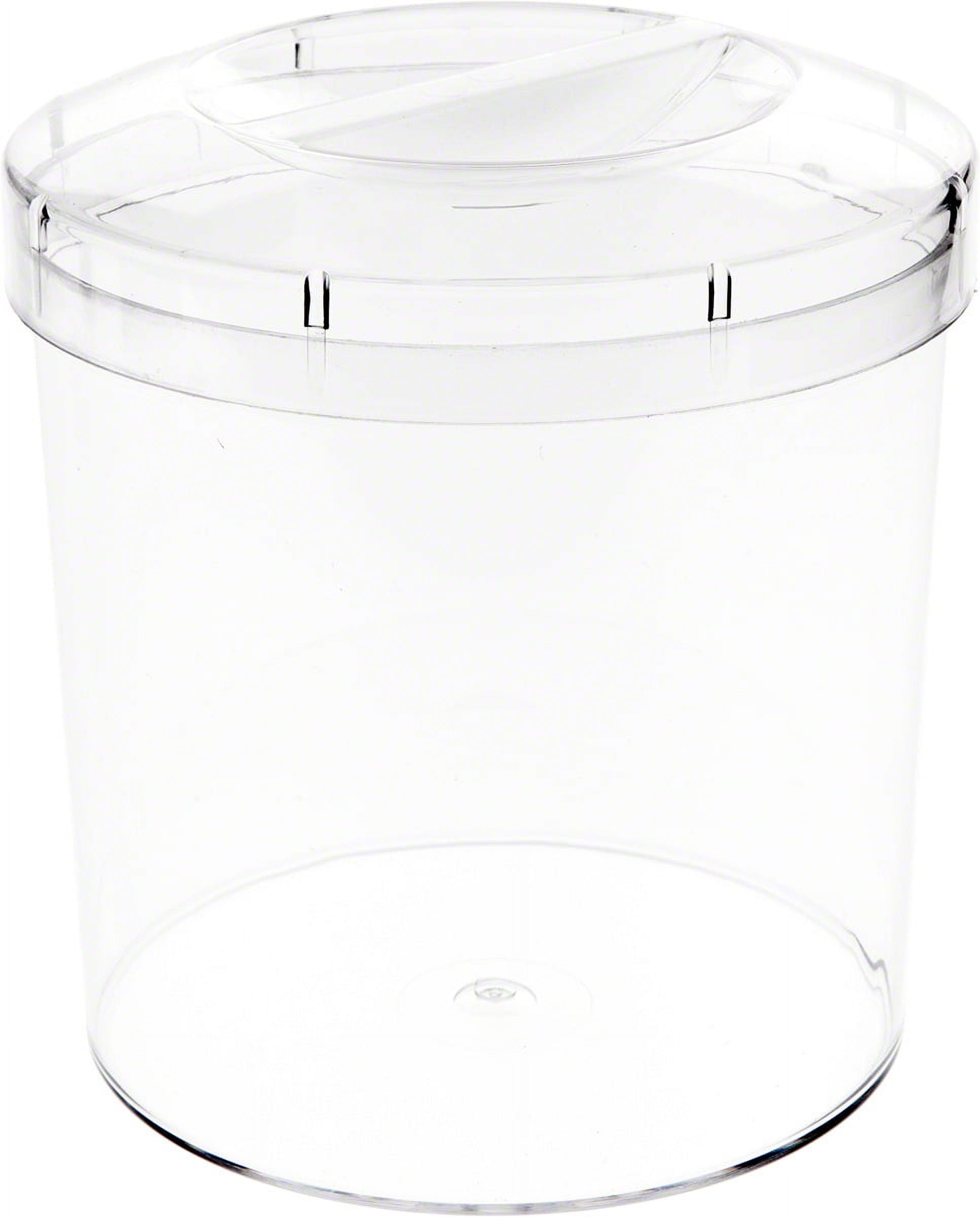 Item No 263 Round Pint 16 oz. Plastic Container, clear, 500 pack