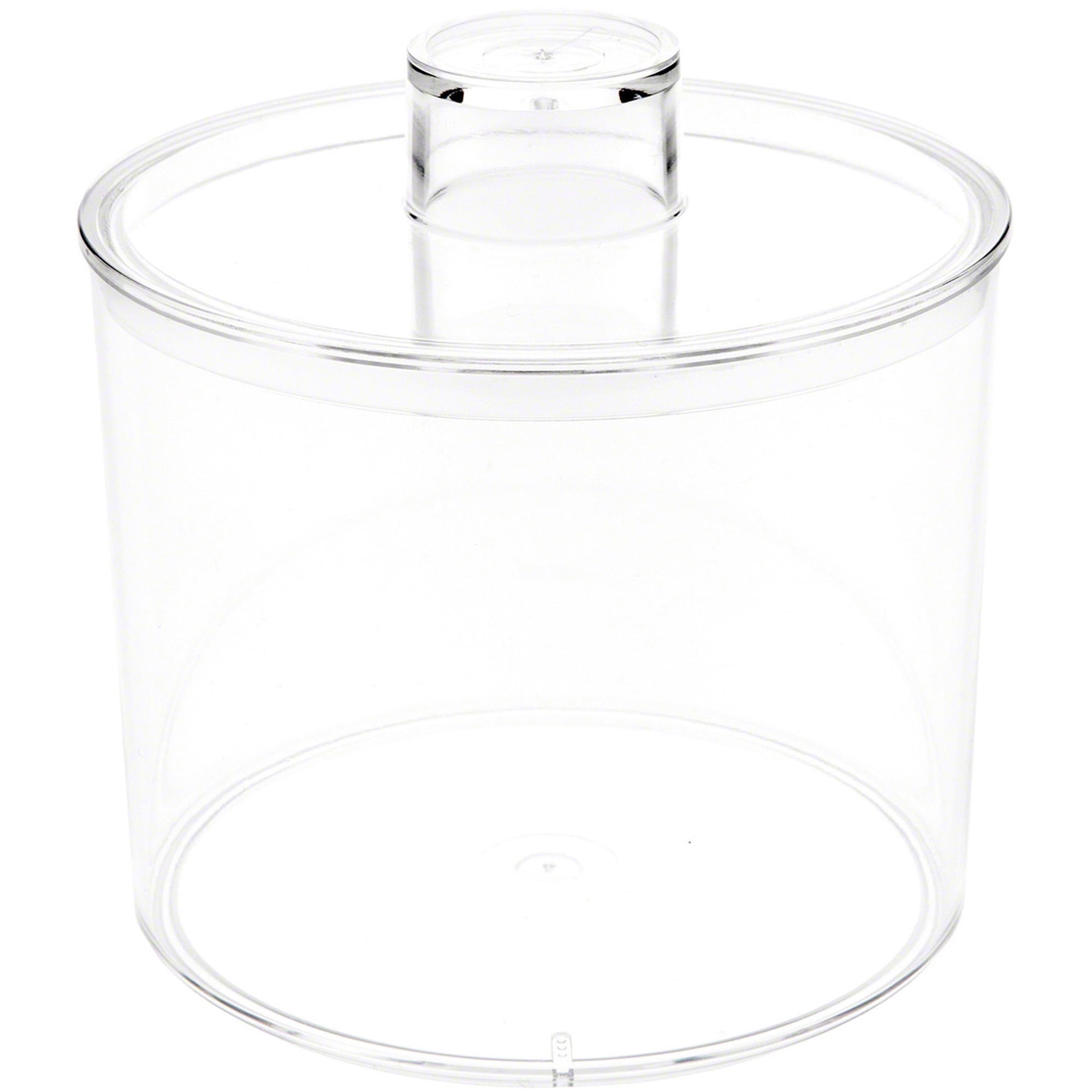 Boîte En Plastique Blanc Ronde Pioneer Plastics - Dimensions 3,875" X 2,5625" - Neuf Pour Rangement