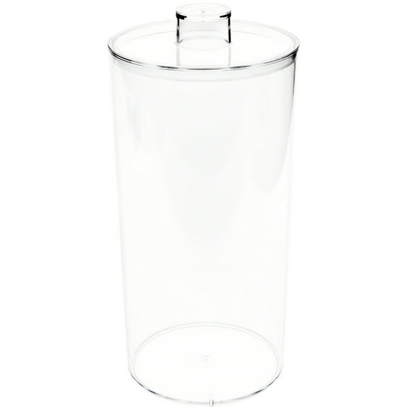 Pioneer Plastics 279C Clear Round Plastic Container with Lid, 4.0625" W x 8.125" H