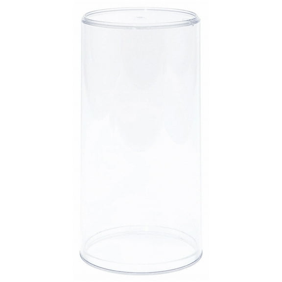 Pioneer Plastics 280C Round Plastic Display Cases for Dolls, Bears, Action Figures, 4" W x 8" H, Pack of 2