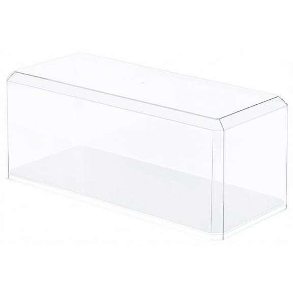 Pioneer Plastics 355CD Clear Plastic Display Case for 1:18 Scale Cars (Mirrored), 13" W x 5.5" D x 5" H (Mailer Box), Pack of 6