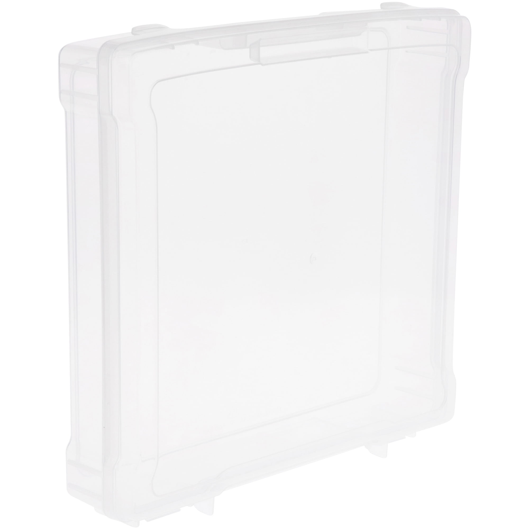 Pioneer Plastics MSB01C Clear Scrapbook Storage Supplies Container, 13.25" W x 12.25" D x 2.5" H, Pack of 2