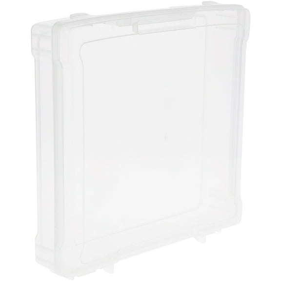 Pioneer Plastics MSB01C Clear Scrapbook Storage Supplies Container, 13.75" W x 13" D x 2.875" H