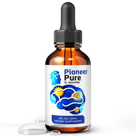 Pioneer Pure Drops – Brain Formula for Memory, Focus, and Cognitive Support, Liquid for Mental Clarity, Easy 1-Drop Formula (30 Servings)