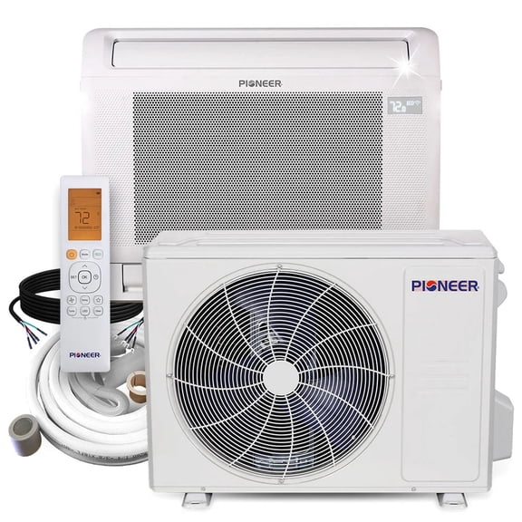 Pioneer Quantum Ultra 12,000 BTU 24.6 SEER2 230V Floor/Low-Wall Mounted Console Ductless Mini-Split Air Conditioner Inverter Heat Pump Full Set