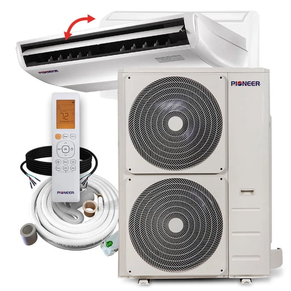 Pioneer Quantum Ultra 48,000 BTU 19.8 SEER2 230V Floor/Ceiling/Low-Wall Ductless Mini-Split Air Conditioner Inverter Heat Pump Full Set