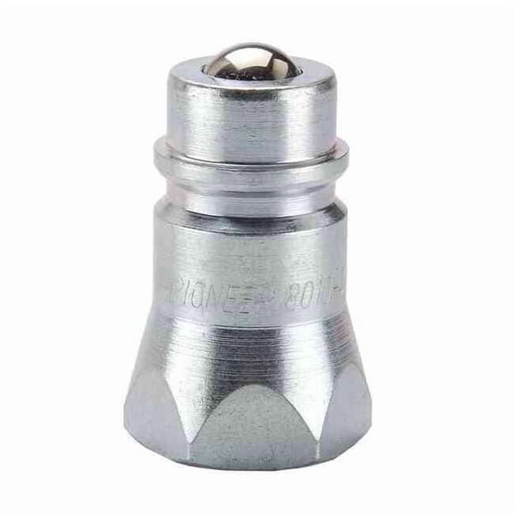Hydraulic Quick Connect Hose Coupling, Steel Body, Ball Lock, 1/2"-14 Thread Size, 8010 Series