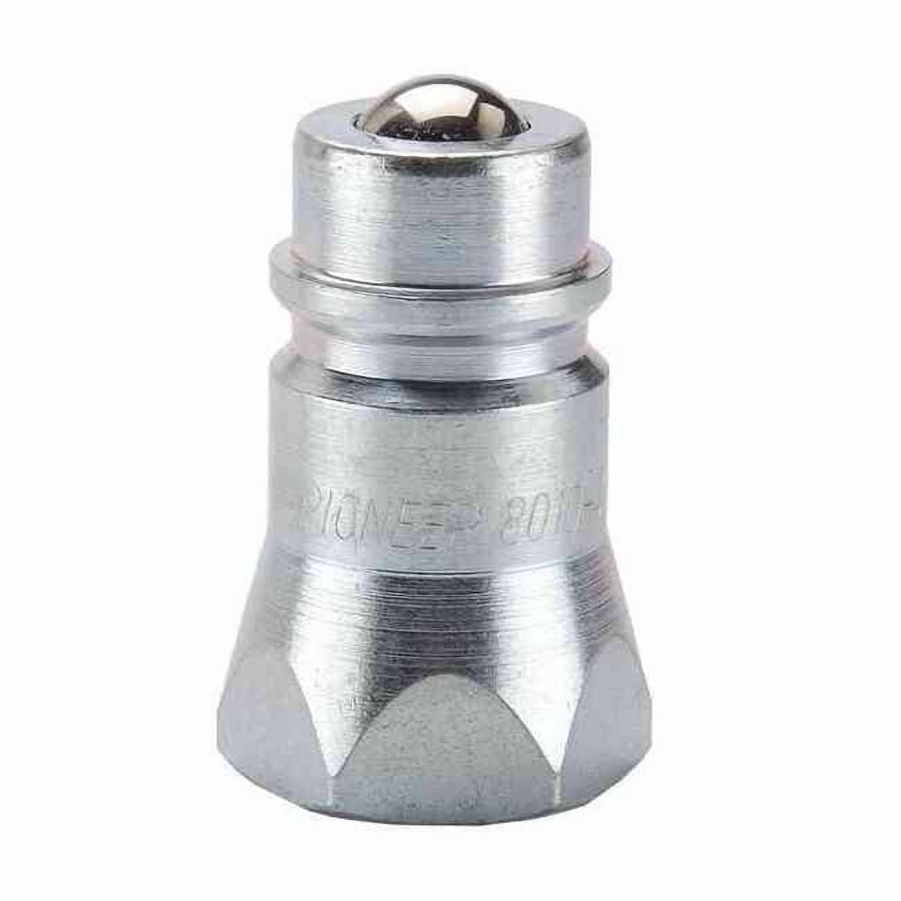 Hydraulic Quick Connect Hose Coupling, Steel Body, Ball Lock, 3/4"-14 Thread Size, 8010 Series