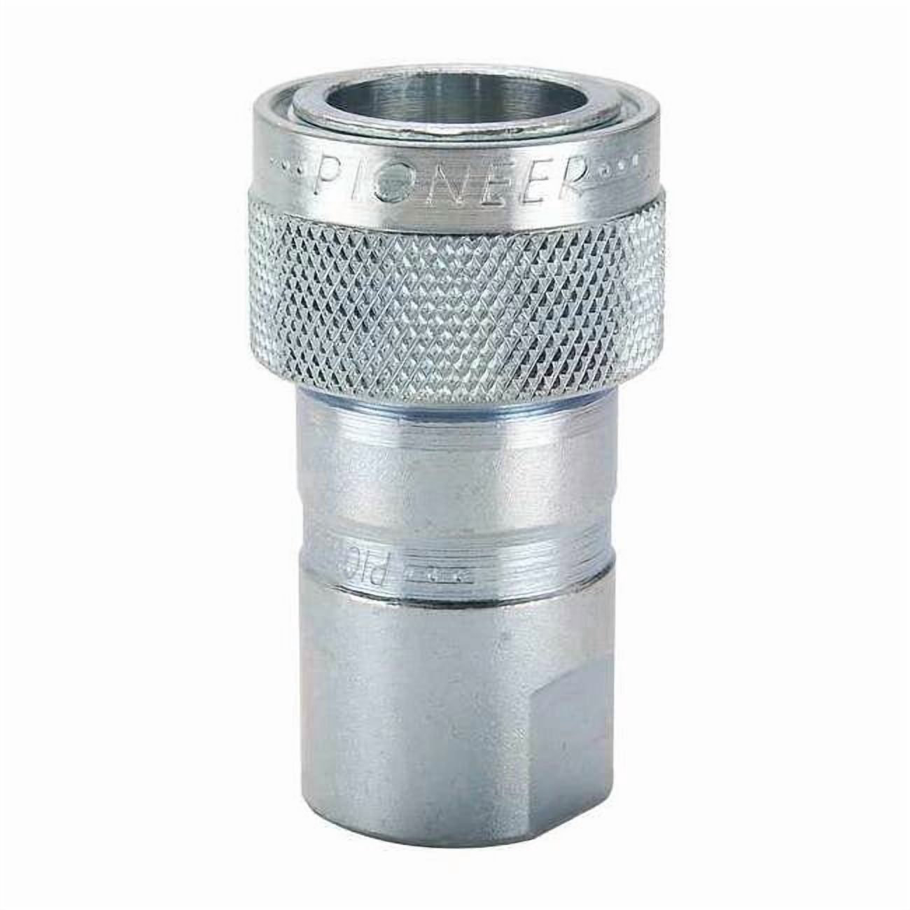 Hydraulic Quick Connect Hose Coupling, Steel Body, Sleeve Lock, 3/4"-16 Thread Size, 4000 Series