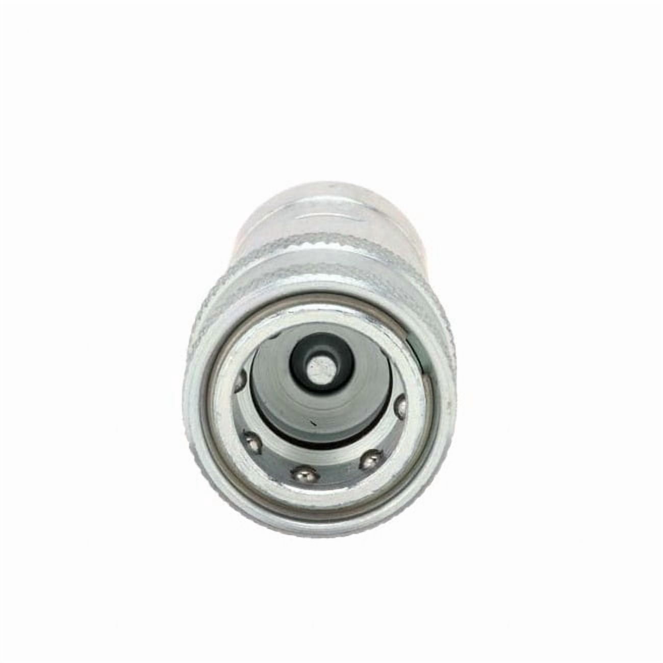 Hydraulic Quick Connect Hose Coupling, Steel Body, Sleeve Lock, 1/4"-18 Thread Size, 4000 Series