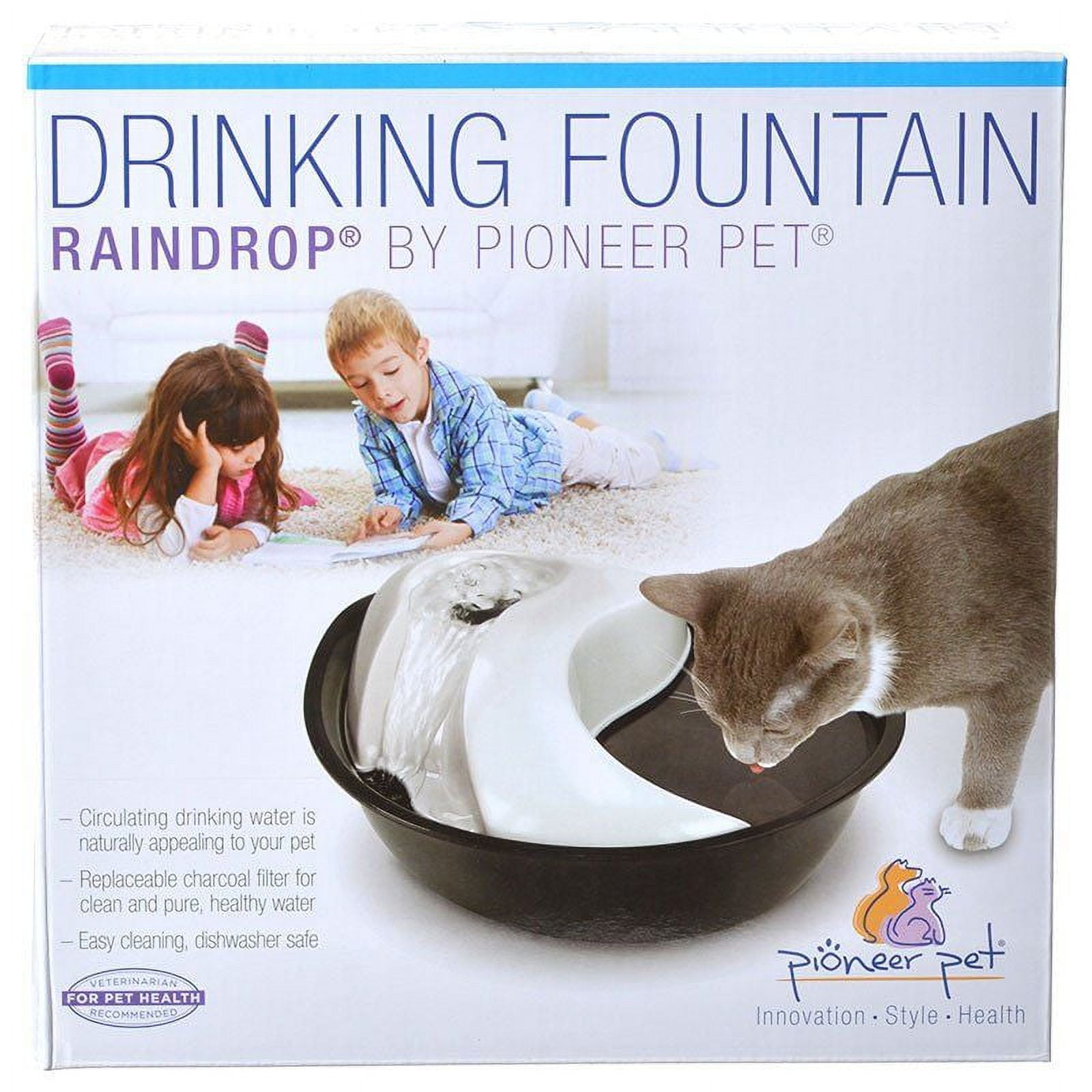 Pioneer Raindrop Plastic Drinking Fountain [Cat, Waterers & Feeders] 60 oz