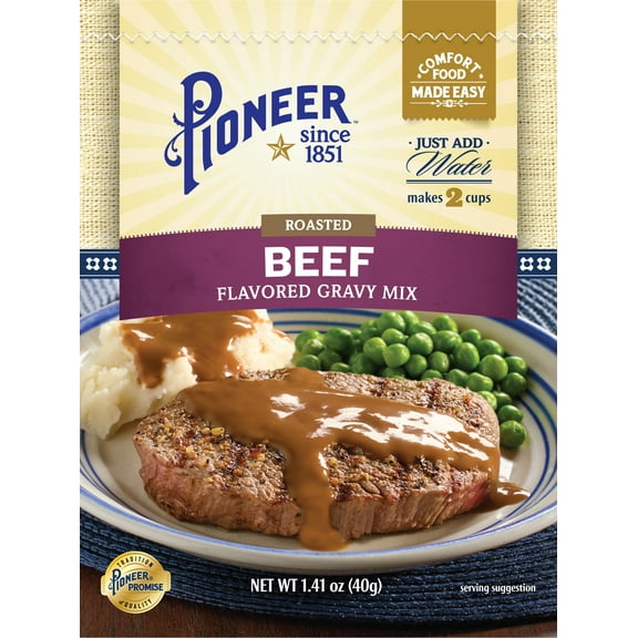 Pioneer Roasted Beef Gravy Mix Packet, 1.41 oz - Homestyle Flavor, Made Easy!