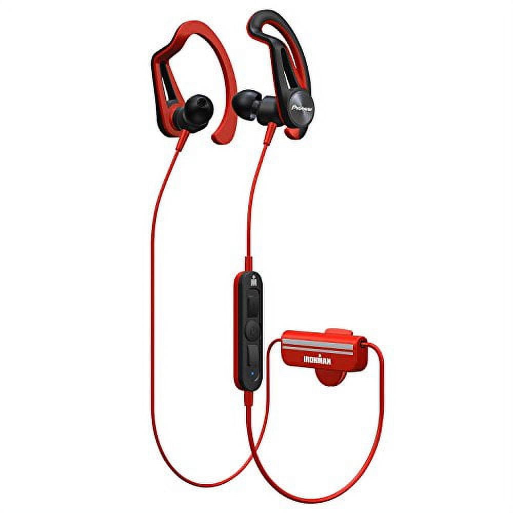 Pioneer SE E7BTM IRONMAN Santa Cruz Wireless Sports Earphones Red