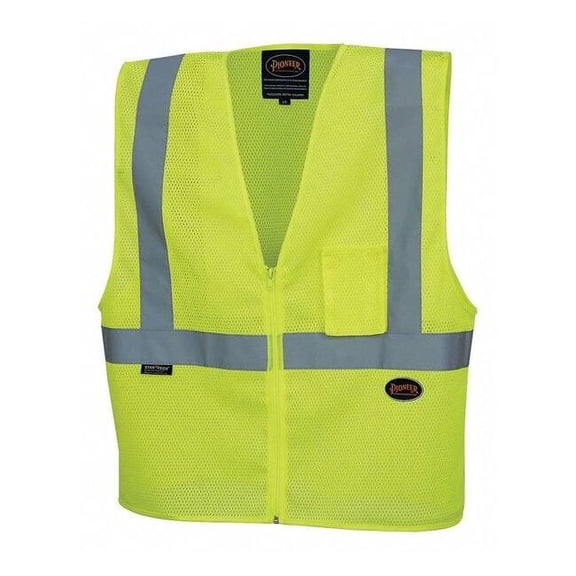 Pioneer Safety Vest,Mesh,Hi-Vis Yellow,M V1060360U-M