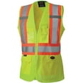thumbnail image 1 of Pioneer Safety Vest for Women with Pockets - Hi-Vis Reflective Tape - for Construction - Yellow/Green, 1 of 8