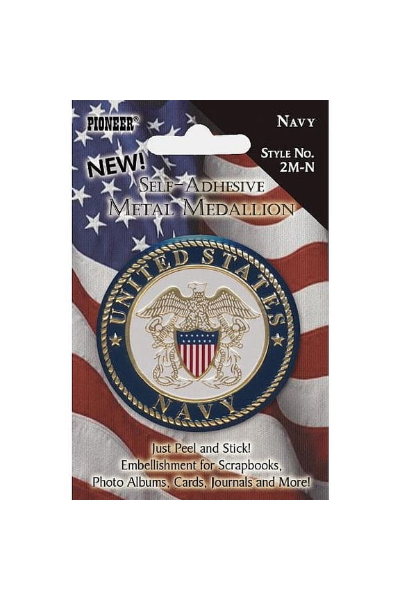 Self-Adhesive Metal Military Medallion Navy