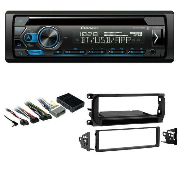 Pioneer Single DIN CD w/ Bluetooth Car Stereo Upgrade for 2002-2005 Dodge RAM1500 Includes In-Dash Car Stereo, Dash Kit and Harness (Amp)