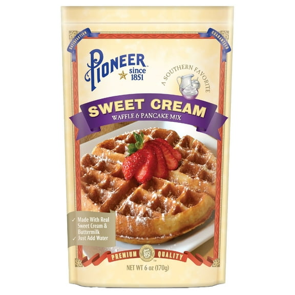 Pioneer Sweet Cream Baking - Waffle & Pancake Mix - 6 oz pack of 1