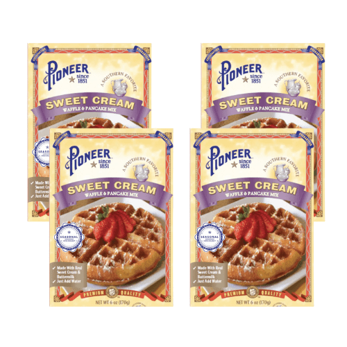 Pioneer Sweet Cream Waffle & Pancake Mix, 6 oz,4 Pack
