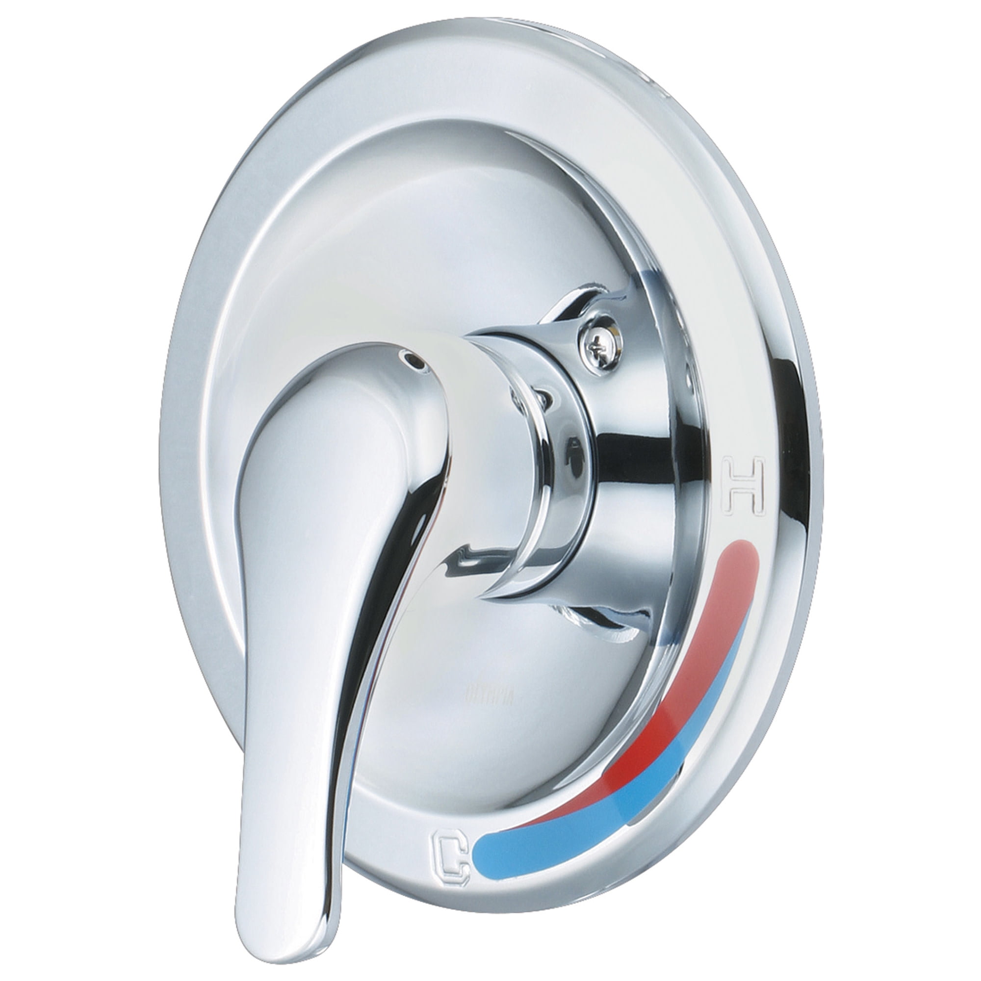 Polished Chrome Wall-Mounted Lever Handle Shower Valve Trim