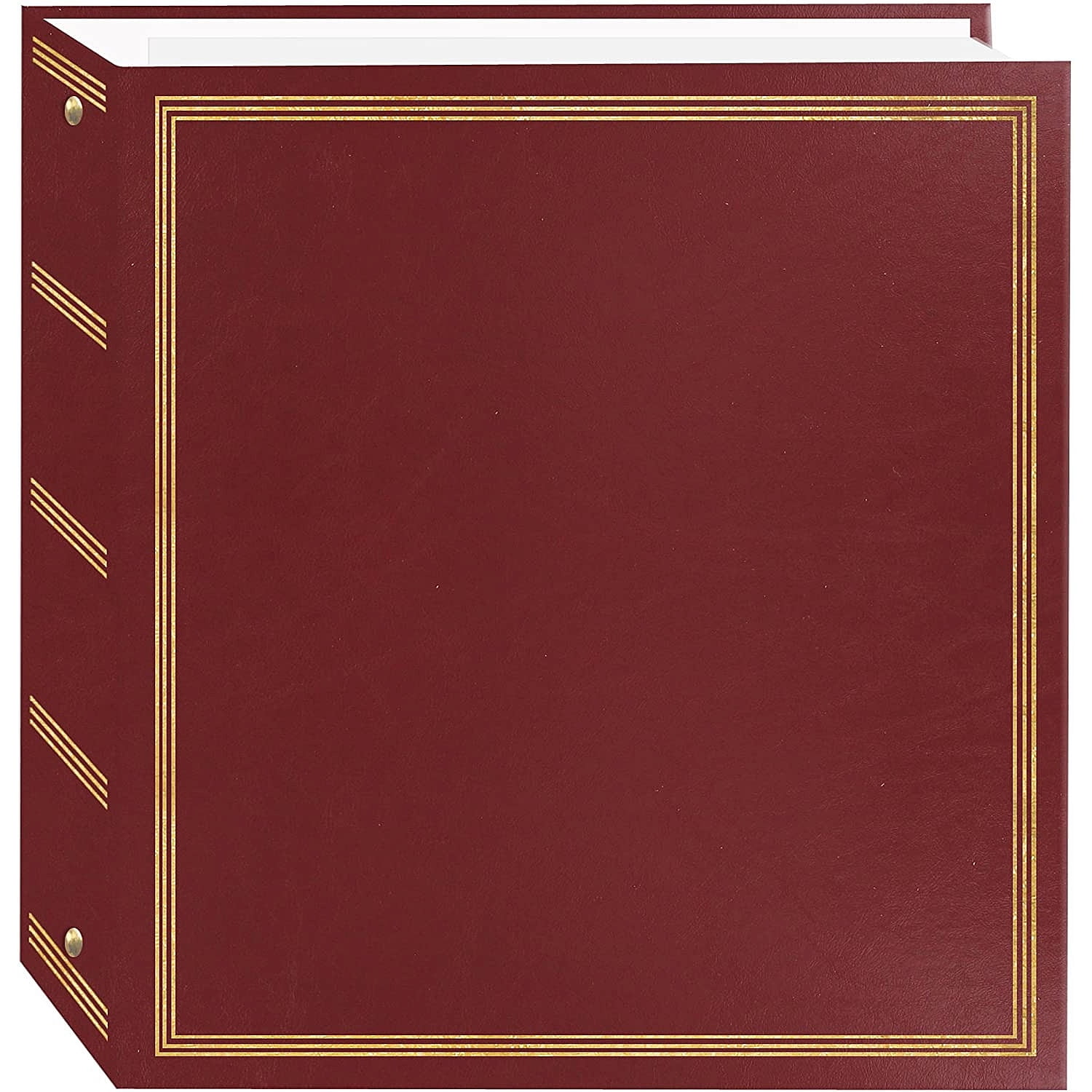 Pioneer 3-Ring Sewn Leatherette Album Box 13X14.5-Red 