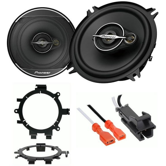 Pioneer TS-A1371F 5-1/4" 5.25" 300W Front Door Speakers & kit Fit 1995-Up GM